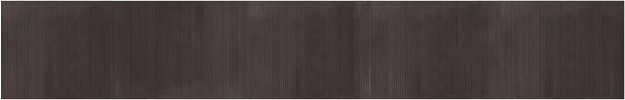 VidaXL -Vloerkleed-rechthoekig-80x500-cm-bamboe-donkerbruin