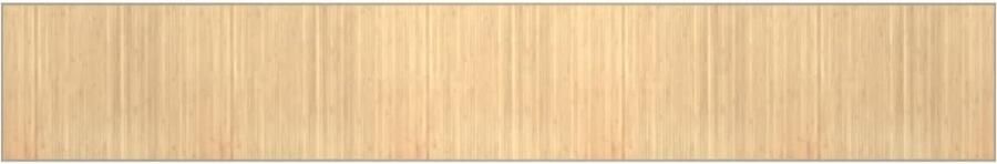 The Living Store Vloerkleed rechthoekig 80x1000 cm bamboe lichtnaturel Bamboe Vloerkleed Natuurlijke Vloerkleden Lange Vloerkleed Beige Vloerkleed Woonkamertapijt - Foto 2