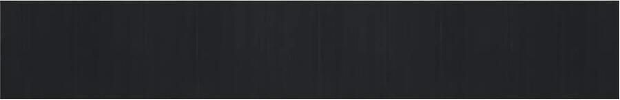VidaXL -Vloerkleed-rechthoekig-80x500-cm-bamboe-zwart