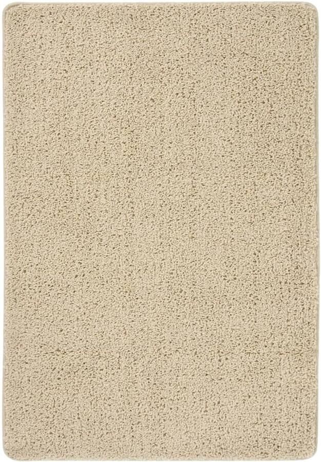 VidaXL Vloerkleed Shaggy Anti-slip 160x230 cm Crème Vloerkleed Shaggig Vloerkleed Kruimelvrije Vloerkleed Crème Kleurige Vloerkleed Anti Slip Vloerkleed