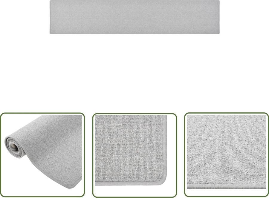 The Living Store Tapijtloper Tapijt 80x400cm Lichtgrijs Tapijtroper Vloerkleed Loopr Grijs Lichtgrijs