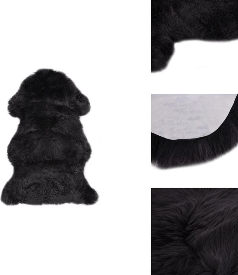 VidaXL Vloerkleed Vloerkleden Kleed Kleden Vloerkleed 60x90 cm schapenvacht donkergrijs