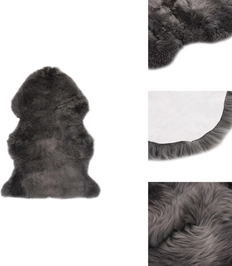 VidaXL Vloerkleed Vloerkleden Kleed Kleden Vloerkleed 60x90 cm schapenvacht lichtgrijs