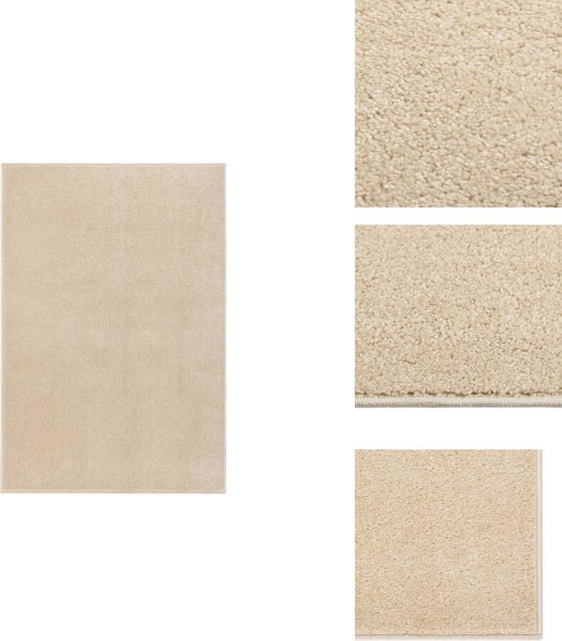 VidaXL Vloerkleed Vloerkleden Kleed Loper Vloerkleed kortpolig 160x230 cm beige - Foto 2
