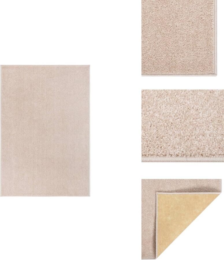 VidaXL Vloerkleed Vloerkleden Kleed Loper Vloerkleed kortpolig 160x230 cm donkerbeige