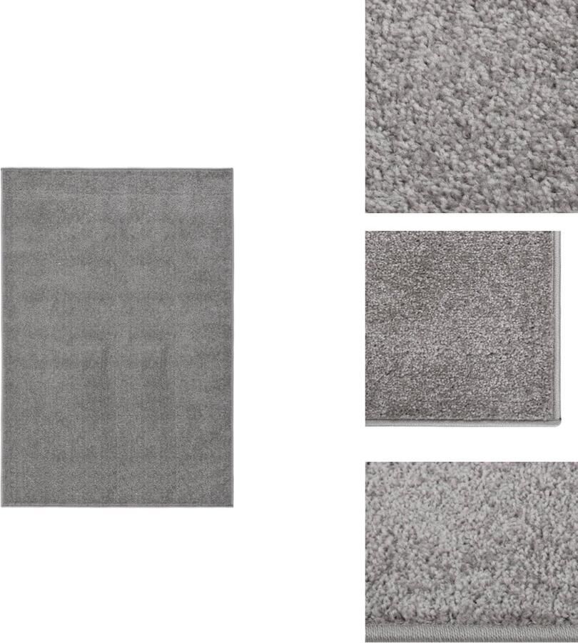 VidaXL Vloerkleed Vloerkleden Kleed Loper Vloerkleed kortpolig 160x230 cm grijs