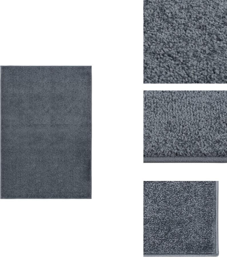 VidaXL Vloerkleed Vloerkleden Kleed Loper Vloerkleed kortpolig 200x290 cm antracietkleurig