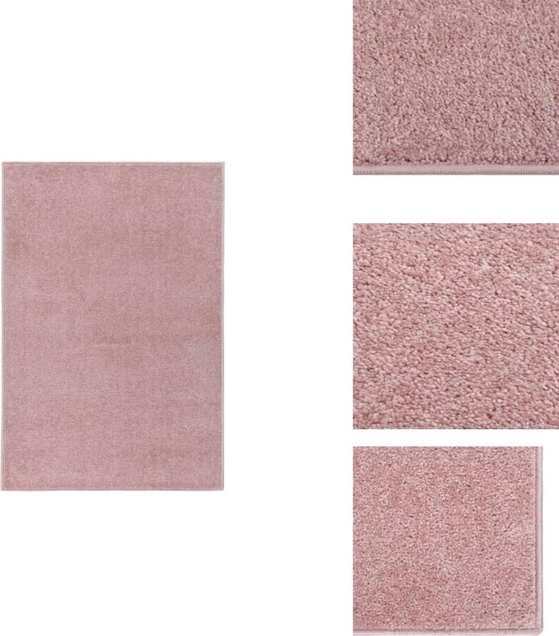 VidaXL Vloerkleed Vloerkleden Kleed Loper Vloerkleed kortpolig 200x290 cm roze