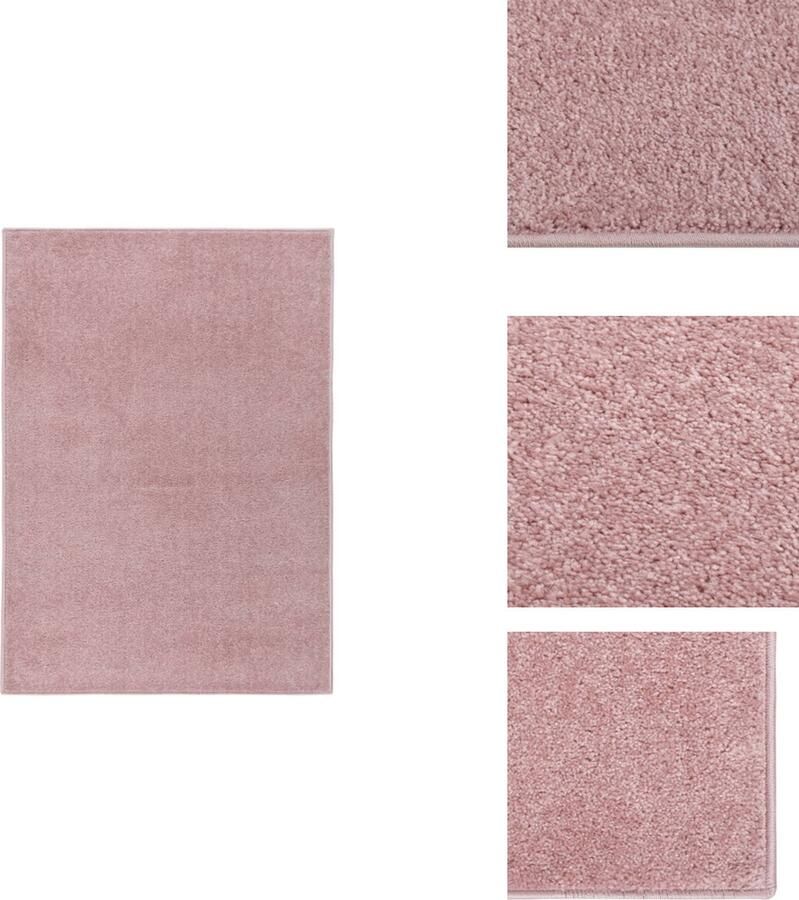 VidaXL Vloerkleed Vloerkleden Kleed Loper Vloerkleed kortpolig 240x340 cm roze - Foto 2