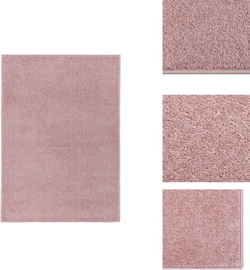 VidaXL Vloerkleed Vloerkleden Kleed Loper Vloerkleed kortpolig 240x340 cm roze