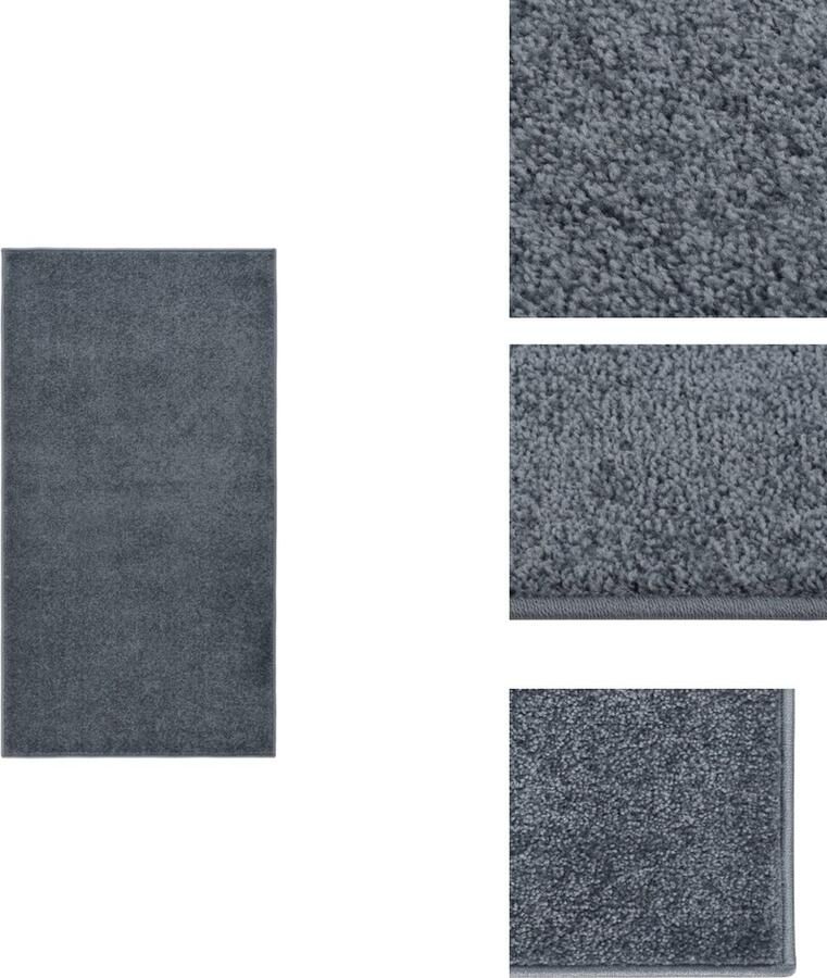 VidaXL Vloerkleed Vloerkleden Kleed Loper Vloerkleed kortpolig 80x150 cm antracietkleurig
