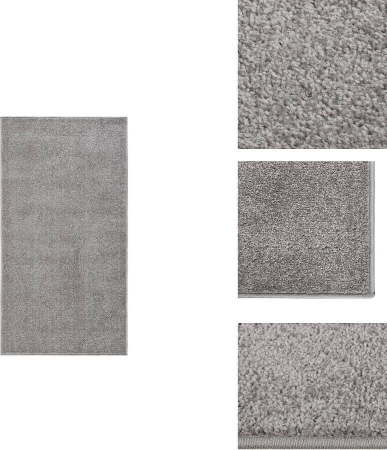 VidaXL Vloerkleed Karakteristiek Vloermat Afmetingen- 80 x 150 cm Ken- Grijs 100% PP Geschikt voor vloerverwarming Vloerkleed