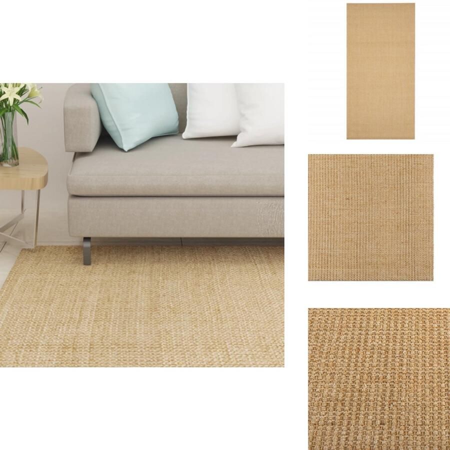 VidaXL Vloerkleed Vloerkleden Kleed Tapijt Vloerkleed 100x200 cm natuurlijk sisal