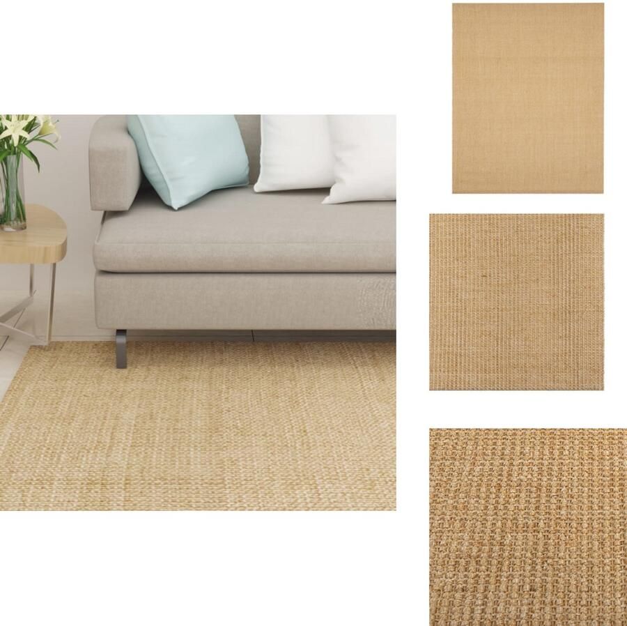 VidaXL Vloerkleed Vloerkleden Kleed Tapijt Vloerkleed 80x100 cm natuurlijk sisal