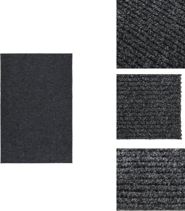 VidaXL Vloerkleed Vloerkleden Loper Vloerkleed Loper Vloerkleden Droogloopmat 100x150 cm antracietkleurig