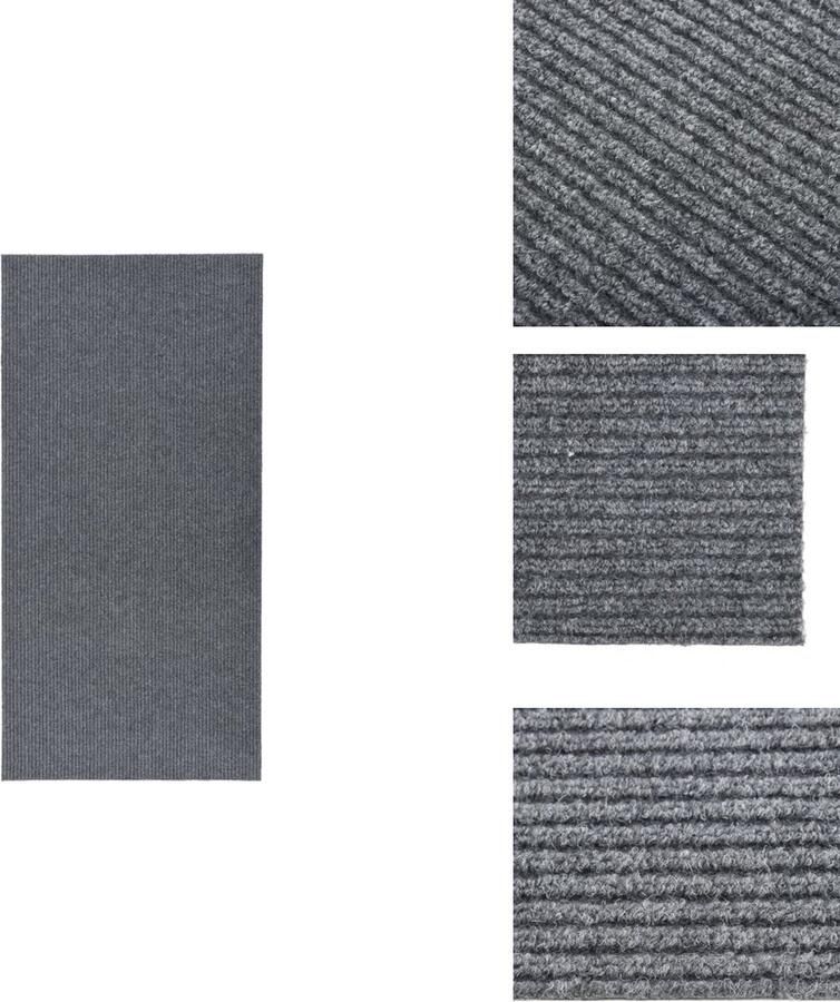 VidaXL Vloerkleed Vloerkleden Loper Vloerkleed Loper Vloerkleden Droogloopmat 100x200 cm grijs