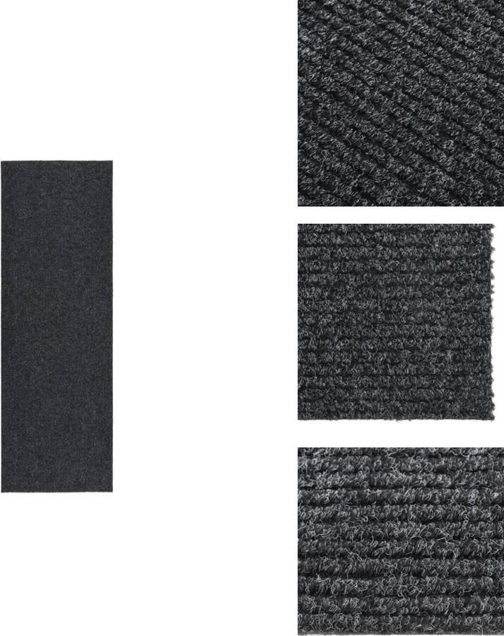 VidaXL Vloerkleed Vloerkleden Loper Vloerkleed Loper Vloerkleden Droogloopmat 100x300 cm antracietkleurig