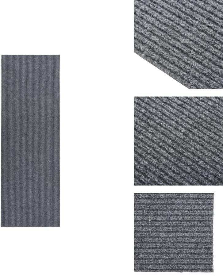 VidaXL Vloerkleed Vloerkleden Loper Vloerkleed Loper Vloerkleden Droogloopmat 100x350 cm grijs
