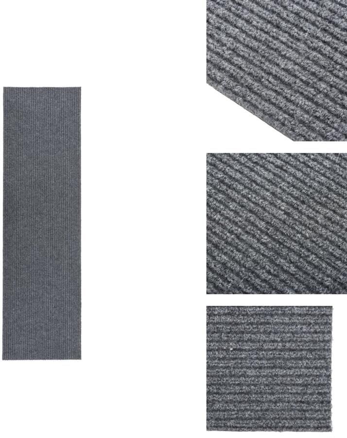 VidaXL Vloerkleed Vloerkleden Loper Vloerkleed Loper Vloerkleden Droogloopmat 100x400 cm grijs