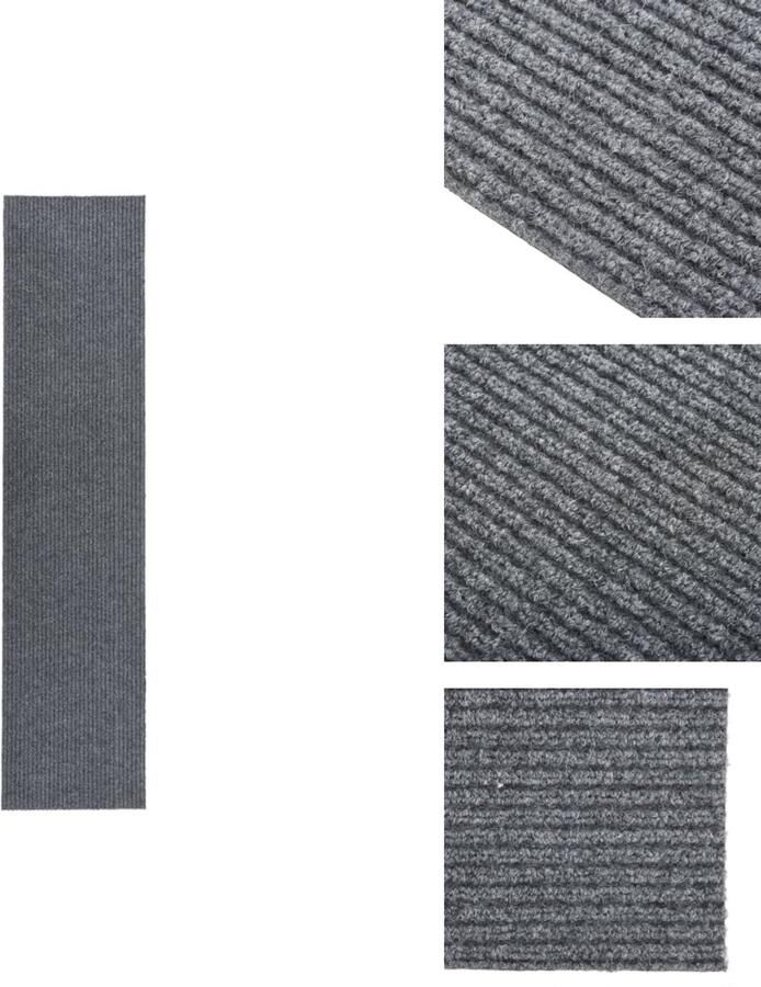 VidaXL Vloerkleed Vloerkleden Loper Vloerkleed Loper Vloerkleden Droogloopmat 100x450 cm grijs