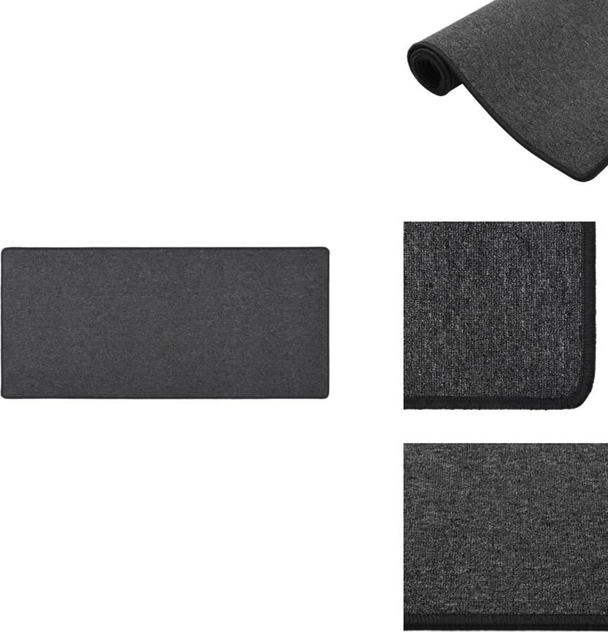 VidaXL Vloerkleed Vloerkleden Loper Vloerkleed Loper Vloerkleden Tapijtloper 50x100 cm antracietkleurig