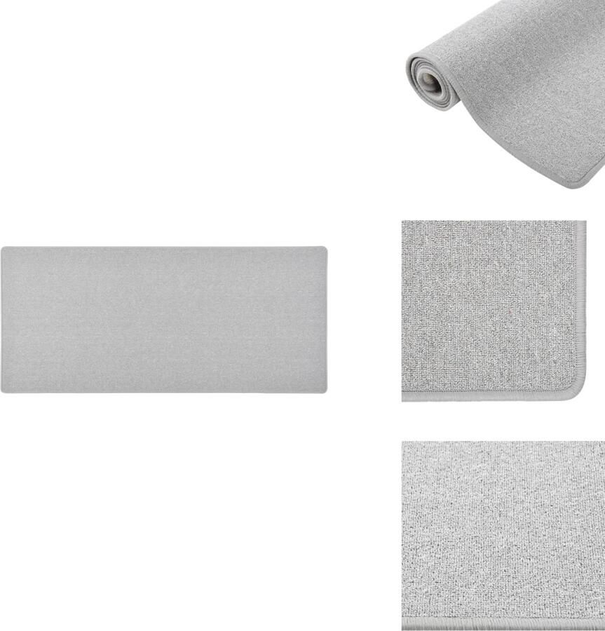 VidaXL Vloerkleed Vloerkleden Loper Vloerkleed Loper Vloerkleden Tapijtloper 50x100 cm lichtgrijs