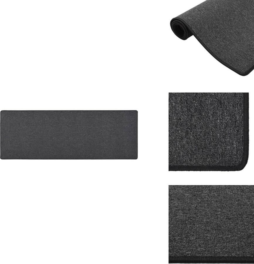 VidaXL Vloerkleed Vloerkleden Loper Vloerkleed Loper Vloerkleden Tapijtloper 50x150 cm antracietkleurig