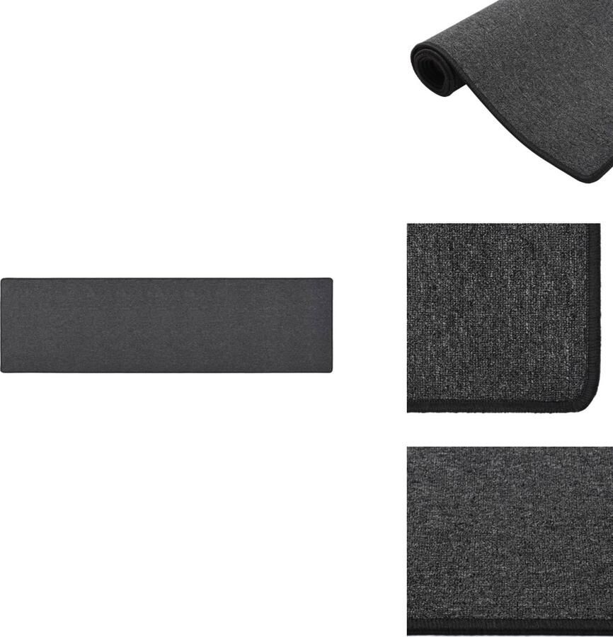 VidaXL Vloerkleed Vloerkleden Loper Vloerkleed Loper Vloerkleden Tapijtloper 50x200 cm antracietkleurig