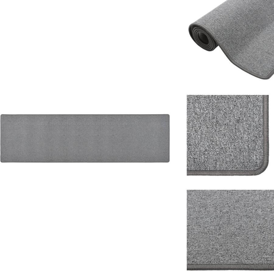 VidaXL Vloerkleed Vloerkleden Loper Vloerkleed Loper Vloerkleden Tapijtloper 50x200 cm donkergrijs