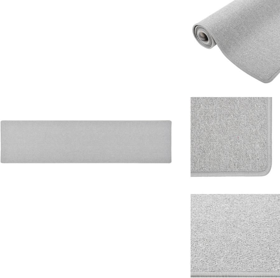 VidaXL Vloerkleed Vloerkleden Loper Vloerkleed Loper Vloerkleden Tapijtloper 50x200 cm lichtgrijs