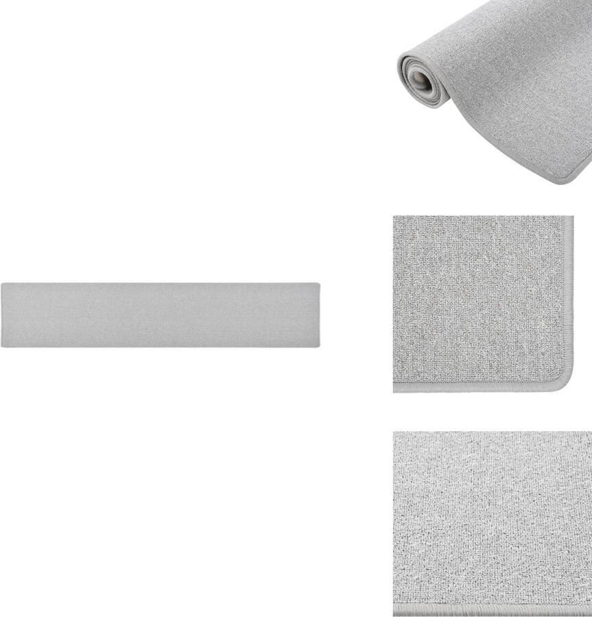 VidaXL Vloerkleed Vloerkleden Loper Vloerkleed Loper Vloerkleden Tapijtloper 50x250 cm lichtgrijs