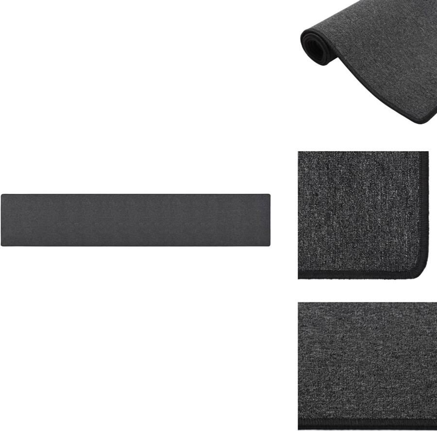 VidaXL Vloerkleed Vloerkleden Loper Vloerkleed Loper Vloerkleden Tapijtloper 50x300 cm antracietkleurig