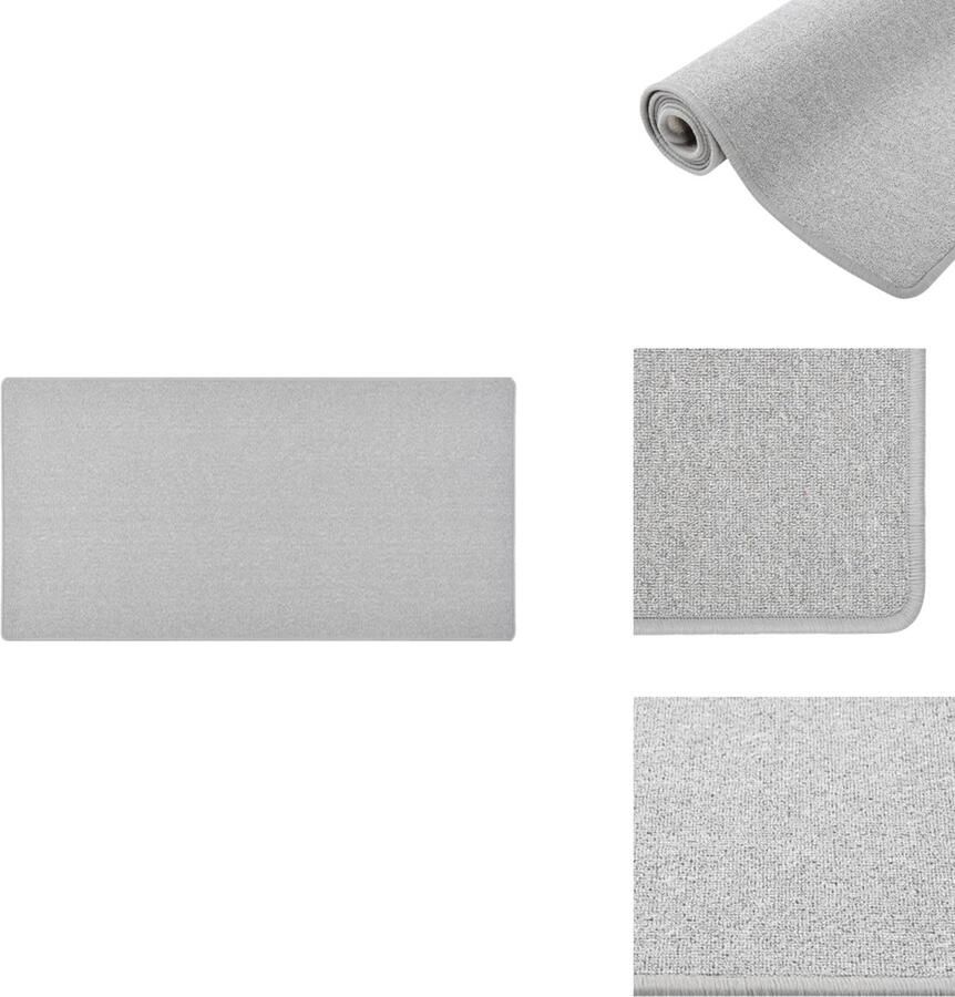 VidaXL Vloerkleed Vloerkleden Loper Vloerkleed Loper Vloerkleden Tapijtloper 80x150 cm lichtgrijs - Foto 2