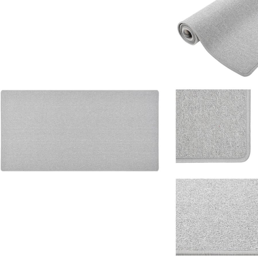 VidaXL Vloerkleed Vloerkleden Loper Vloerkleed Loper Vloerkleden Tapijtloper 80x150 cm lichtgrijs