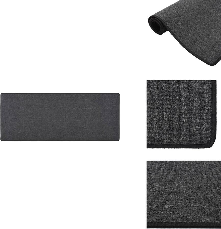 VidaXL Vloerkleed Vloerkleden Loper Vloerkleed Loper Vloerkleden Tapijtloper 80x200 cm antracietkleurig