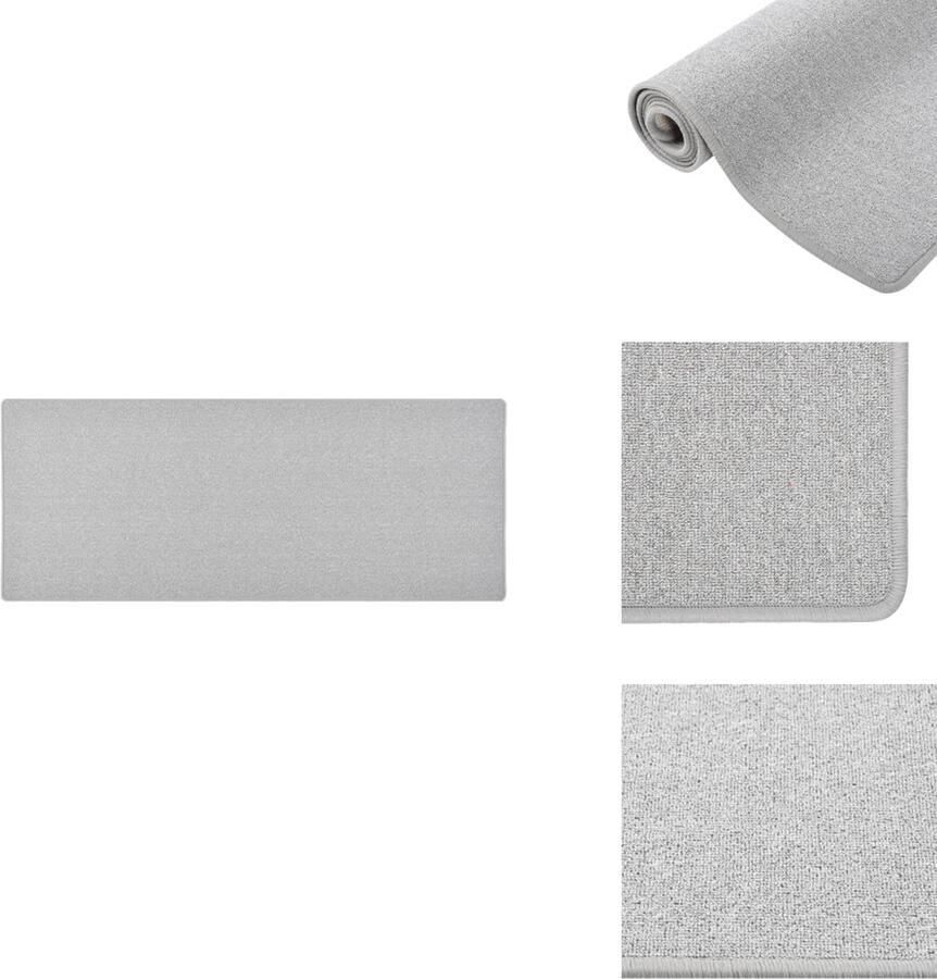 VidaXL Vloerkleed Vloerkleden Loper Vloerkleed Loper Vloerkleden Tapijtloper 80x200 cm lichtgrijs
