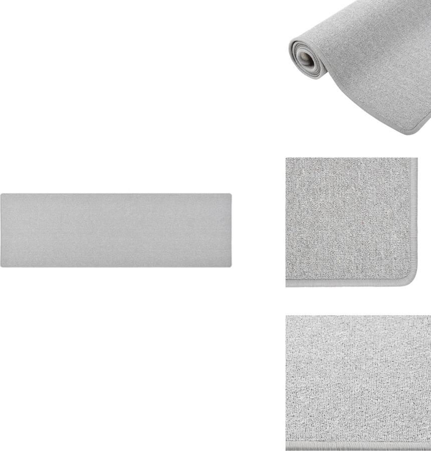 VidaXL Vloerkleed Vloerkleden Loper Vloerkleed Loper Vloerkleden Tapijtloper 80x250 cm lichtgrijs