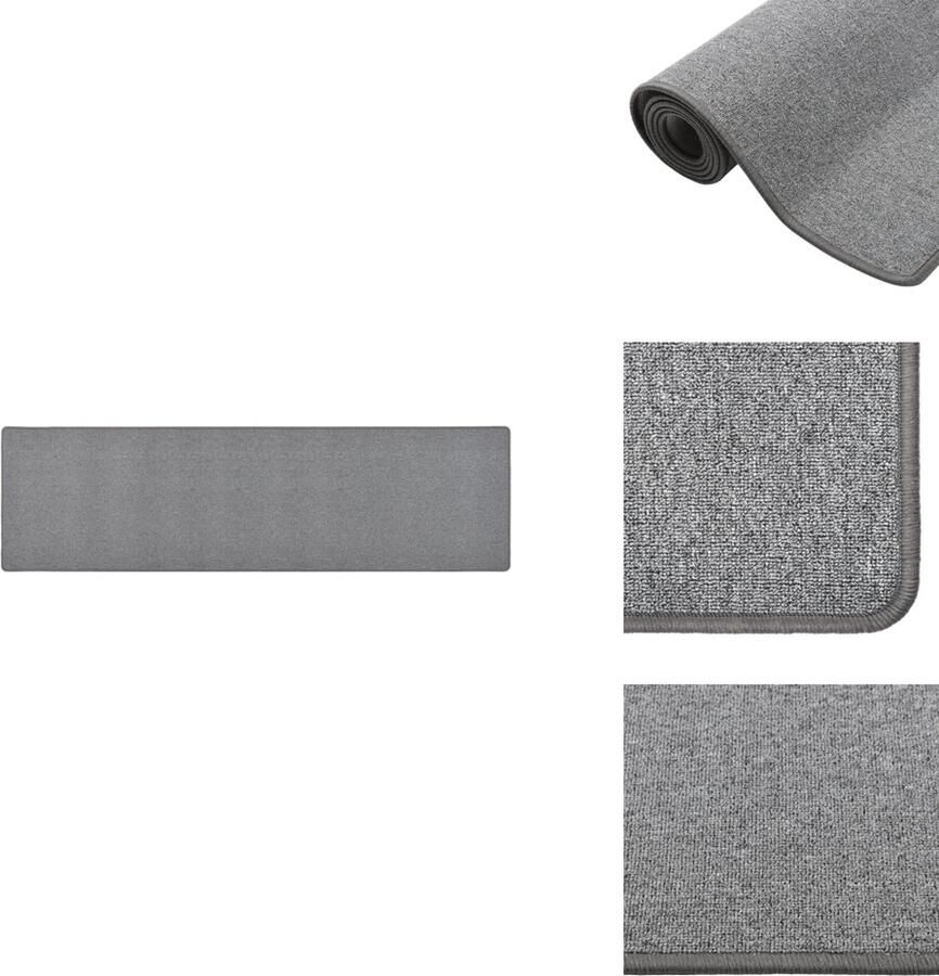 VidaXL Vloerkleed Vloerkleden Loper Vloerkleed Loper Vloerkleden Tapijtloper 80x300 cm donkergrijs
