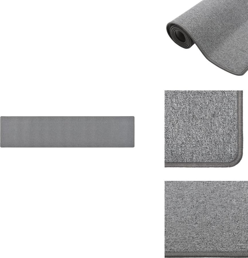 VidaXL Vloerkleed Vloerkleden Loper Vloerkleed Loper Vloerkleden Tapijtloper 80x400 cm donkergrijs