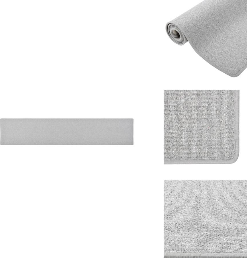 VidaXL Vloerkleed Vloerkleden Loper Vloerkleed Loper Vloerkleden Tapijtloper 80x400 cm lichtgrijs