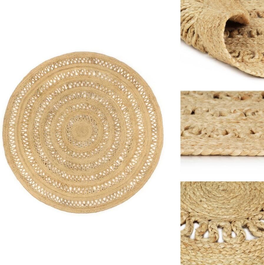 VidaXL Vloerkleed Vloerkleden Mat Vloermat Vloerkleed handgemaakt 180 cm gevlochten jute