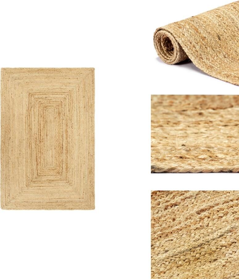 VidaXL Vloerkleed Vloerkleden Mat Vloermat Vloerkleed handgemaakt 200x300 cm jute