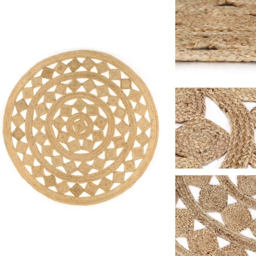 VidaXL Vloerkleed Vloerkleden Mat Vloermat Vloerkleed handgemaakt 210 cm gevlochten jute