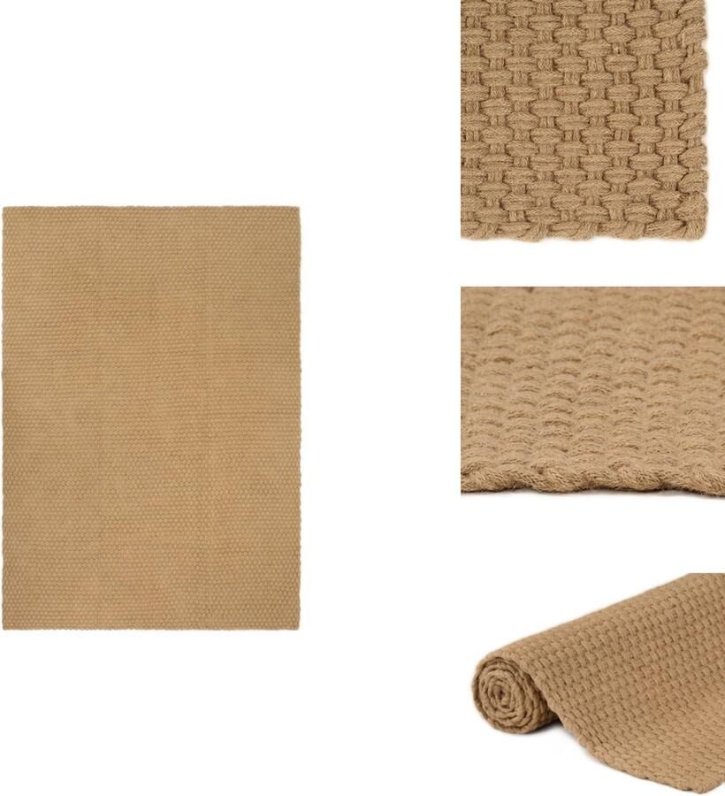 VidaXL Vloerkleed Vloerkleden Mat Vloermat Vloerkleed rechthoekig 160x230 cm jute naturel