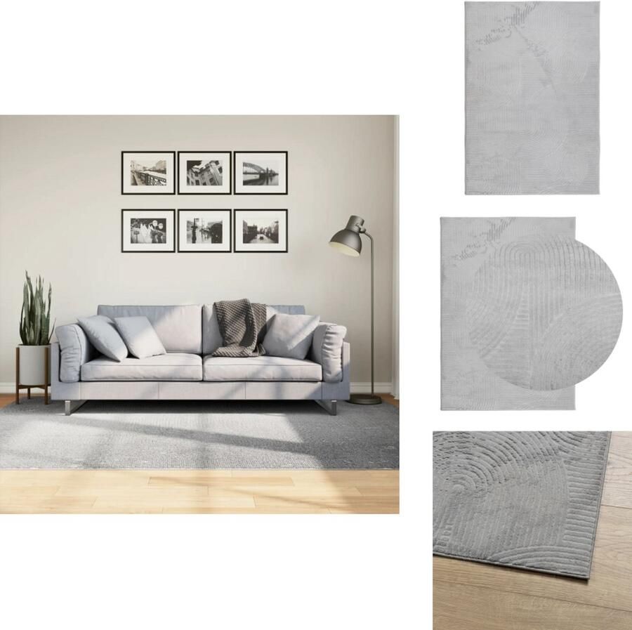 VidaXL Vloerkleed Vloerkleden Tapijt Vloerbedekking Vloerkleed IZA laagpolig Scandinavisch 160x230 cm grijs
