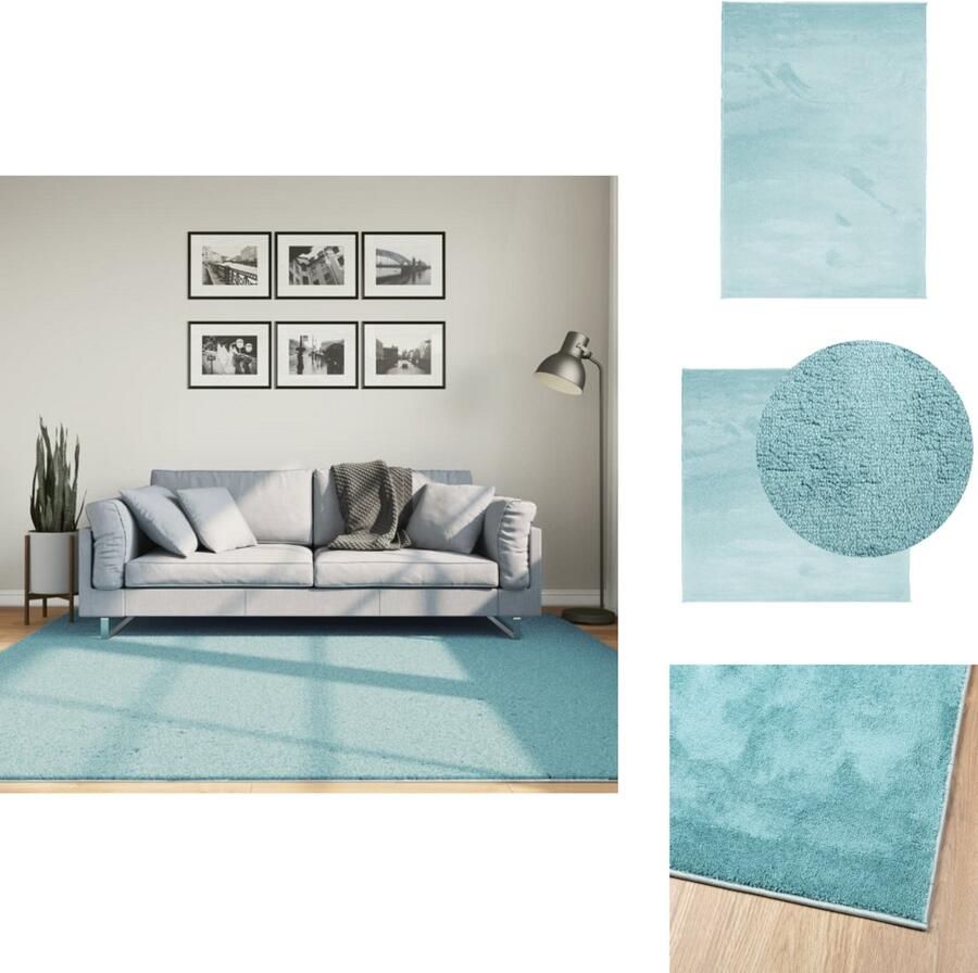 VidaXL Vloerkleed Vloerkleden Tapijt Vloerbedekking Vloerkleed OVIEDO laagpolig 200x200 cm groen