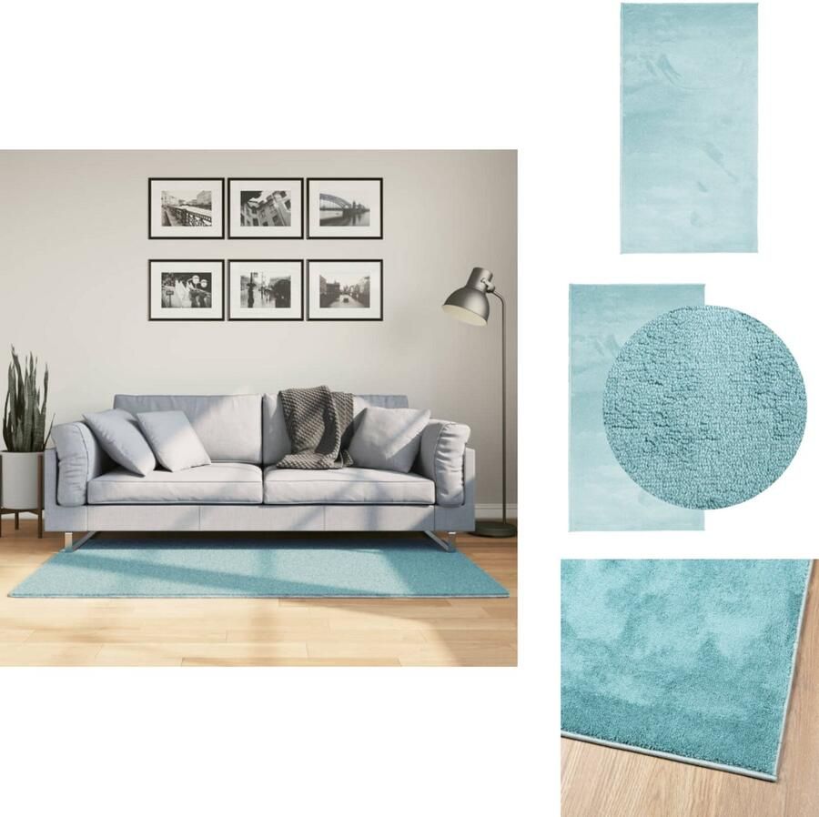 VidaXL Vloerkleed Vloerkleden Tapijt Vloerbedekking Vloerkleed OVIEDO laagpolig 80x150 cm groen