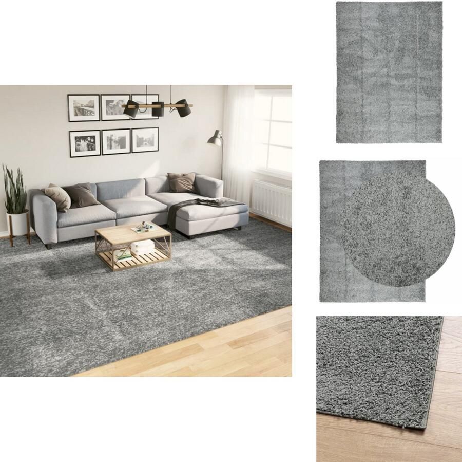VidaXL Vloerkleed Vloerkleden Tapijt Vloerbedekking Vloerkleed PAMPLONA shaggy hoogpolig modern 300x400 cm groen