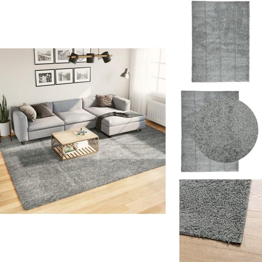 VidaXL Vloerkleed Vloerkleden Tapijt Vloerbedekking Vloerkleed PAMPLONA shaggy hoogpolig modern 240x340 cm groen