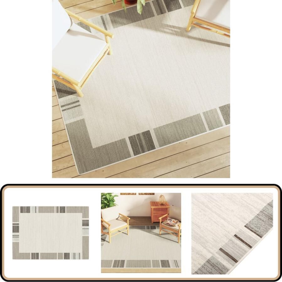 VidaXL Vloerkleed Binnen & Buiten 160x230 cm Vloerkleed Interieurdecoratie Tapijten Livingroom Decor Woonkamer Accessoires